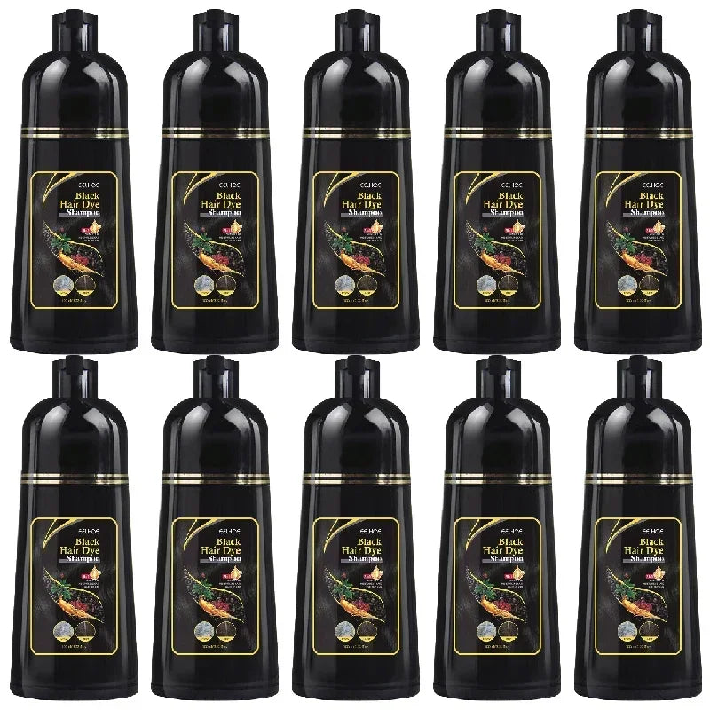 100ml Permanent 3in1 Hair Dye Shampoo Polygonum Multiflorum Natural Gary Hair Dark Plant Essence Coloring Cover for Women Men