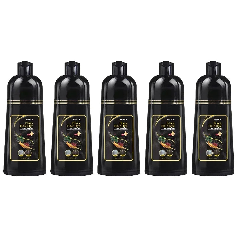100ml Permanent 3in1 Hair Dye Shampoo Polygonum Multiflorum Natural Gary Hair Dark Plant Essence Coloring Cover for Women Men