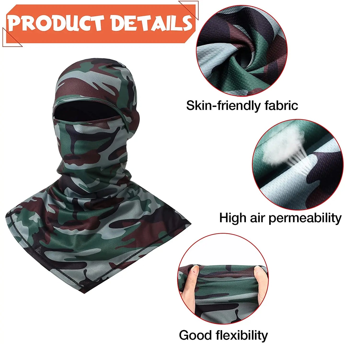 Balaclava Face Mask for Sun Protection Breathable Long Neck Covers for Men Women Cycling Motorcycle Fishing Skiing Snowboarding